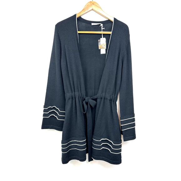 Anne Fontaine Sweaters - Anne Fontaine Norane Wool Blend Long Cardian Tie Front Sweater Size 12 NWT